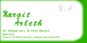 margit arleth business card